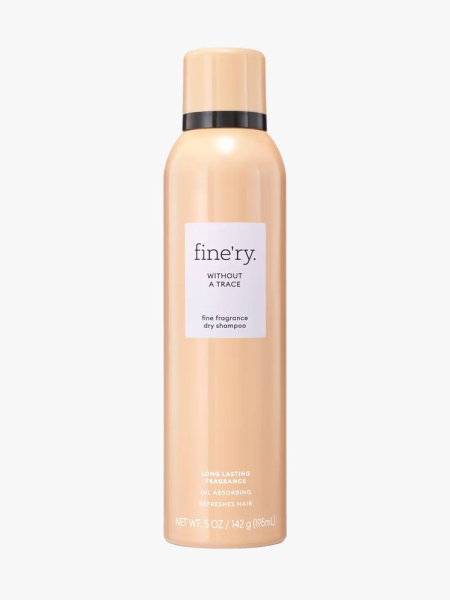 Fine'ry Dry Shampoo in branded component on a light gray background