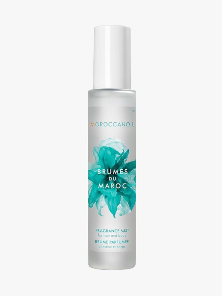 Moroccanoil Hair and Body Fragrance Mist in branded component on a light gray background