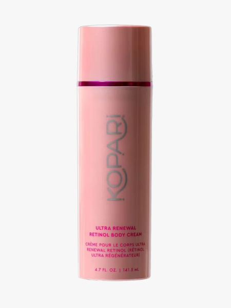 Kopari Ultra Renewal Retinol Body Cream in branded component on a light gray background